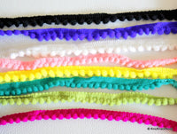 Thumbnail for Fuchsia Pink Wool One Yard Lace Trims 10mm Wide
