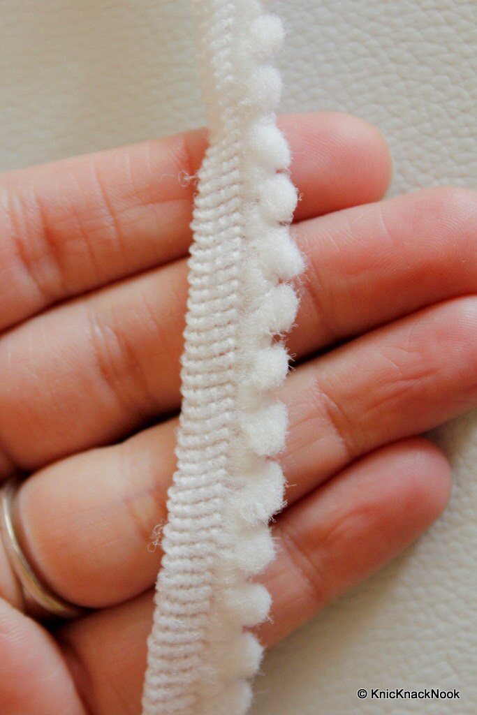 White Wool One Yard Lace Trims 10mm Wide