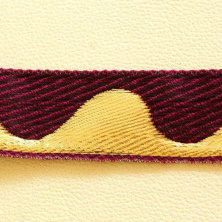 Silver And Purple Fabric Trim, Approx. 30mm Wide