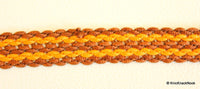 Thumbnail for Brown And Orange Thread Lace Trim, 17mm wide