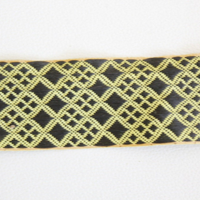 Yellow And Black Embroidered Trim, Approx. 45mm Wide