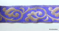 Thumbnail for Wholesale Royal Blue And Bronze Embroidery Lace Trim, Approx. 60mm Wide, Indian Trim Costume Trim Fashion Trim Craft Ribbon