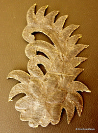 Thumbnail for Hand Embroidered Floral Applique, Zardozi And Rhinestone, Crystal Motif