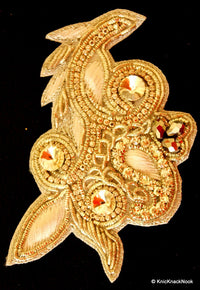 Thumbnail for Rhinestone, Crystal And Beads On Silver and White Thread Applique Wedding Bridal Accessories - 140316L218