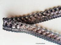 Thumbnail for Light Blue / Green / Purple / Grey / Blue / Brown Woven Thread Lace Trim, Approx. 20mm wide - 200317L12/13/14/15/16/17