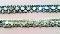Thumbnail for Beige / Black And Gold Trim With Mirrors And Diamante Embellishments - 200317L298/99