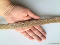 Thumbnail for Rose Gold Ribbon Lace Trim, Approx. 20mm wide - 200317L223