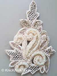 Thumbnail for Rhinestones And White And Silver Beads Applique Wedding Bridal Accessories - 200317L503A