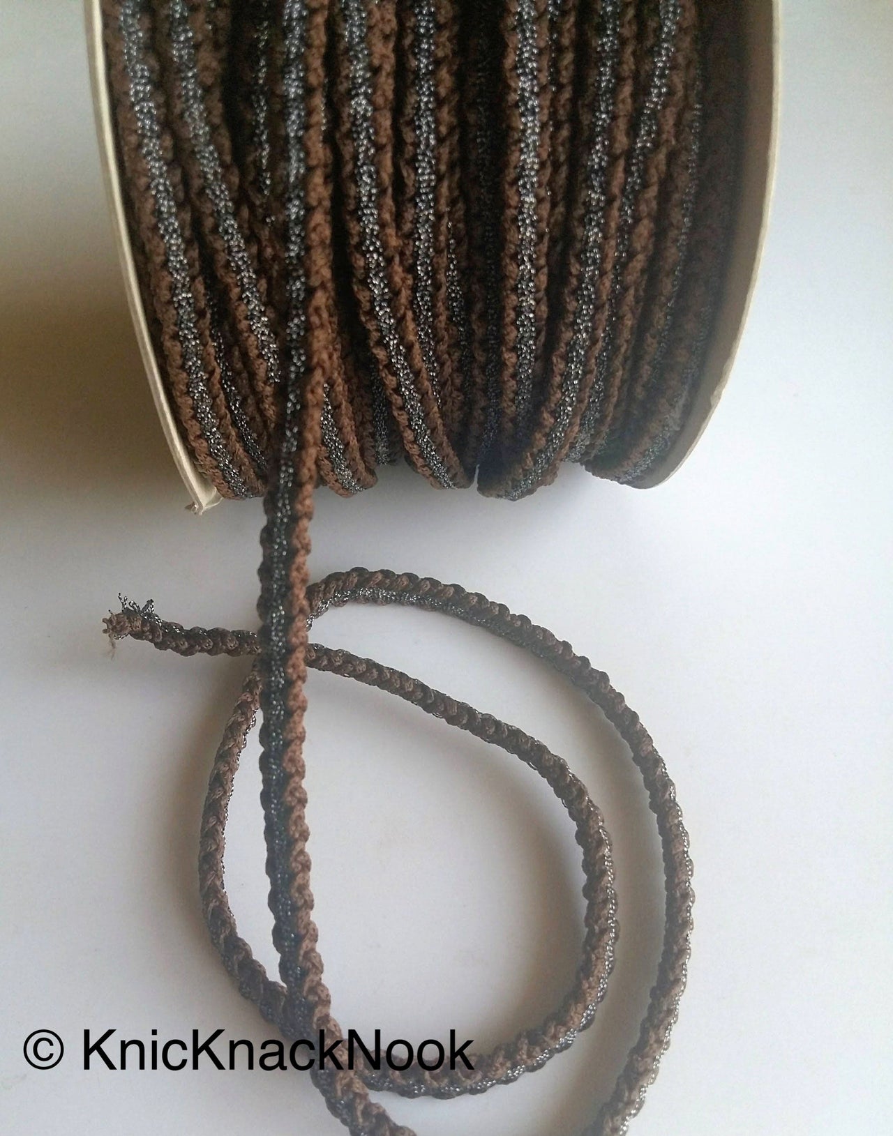 Purple / Light Green / Fuchsia Pink / Dark Brown / Blue / Teal / Light Brown / Black And Gold Thread Braid Trim