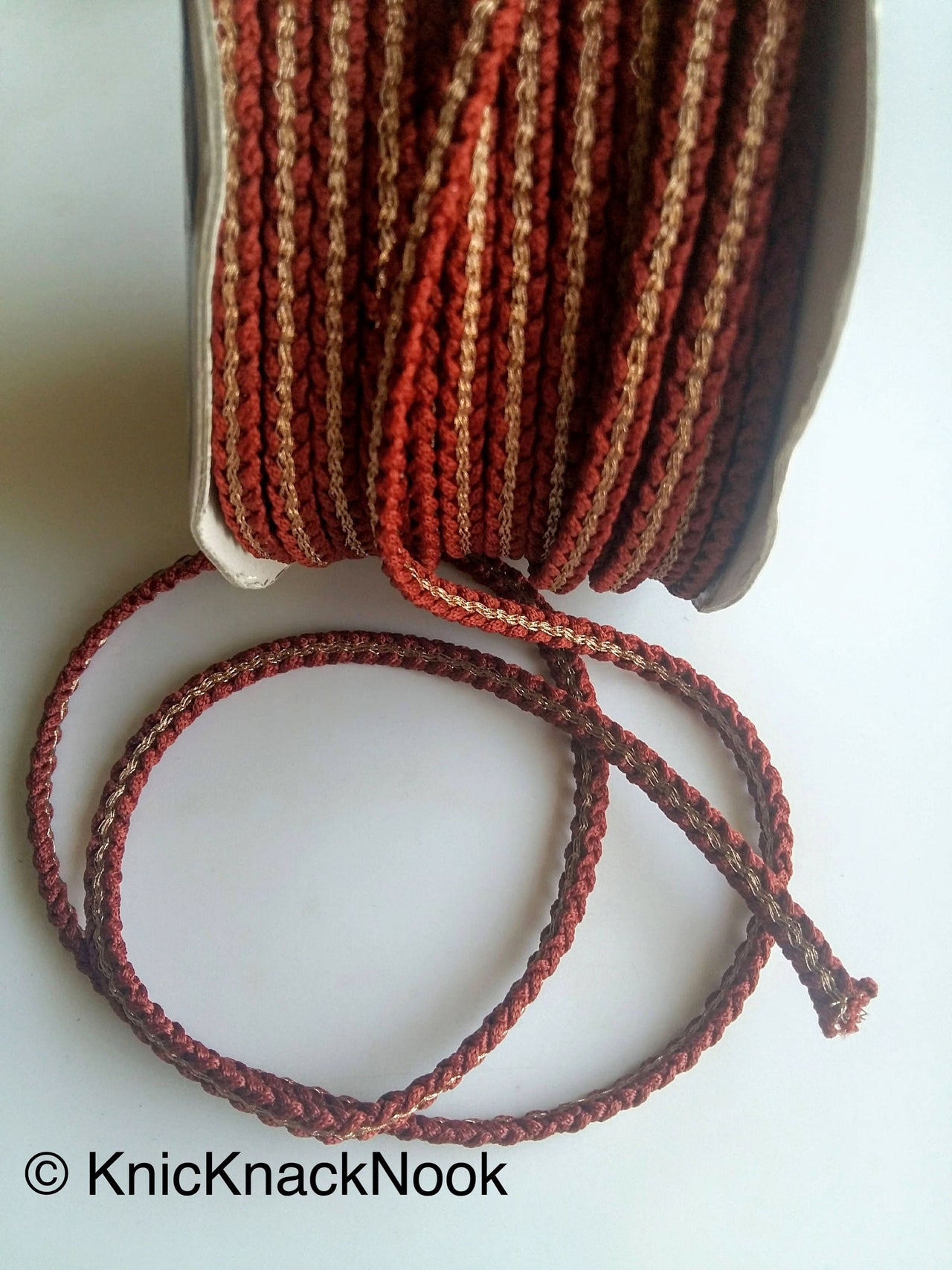 Purple / Light Green / Fuchsia Pink / Dark Brown / Blue / Teal / Light Brown / Black And Gold Thread Braid Trim