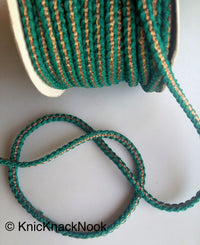 Thumbnail for Purple / Light Green / Fuchsia Pink / Dark Brown / Blue / Teal / Light Brown / Black And Gold Thread Braid Trim