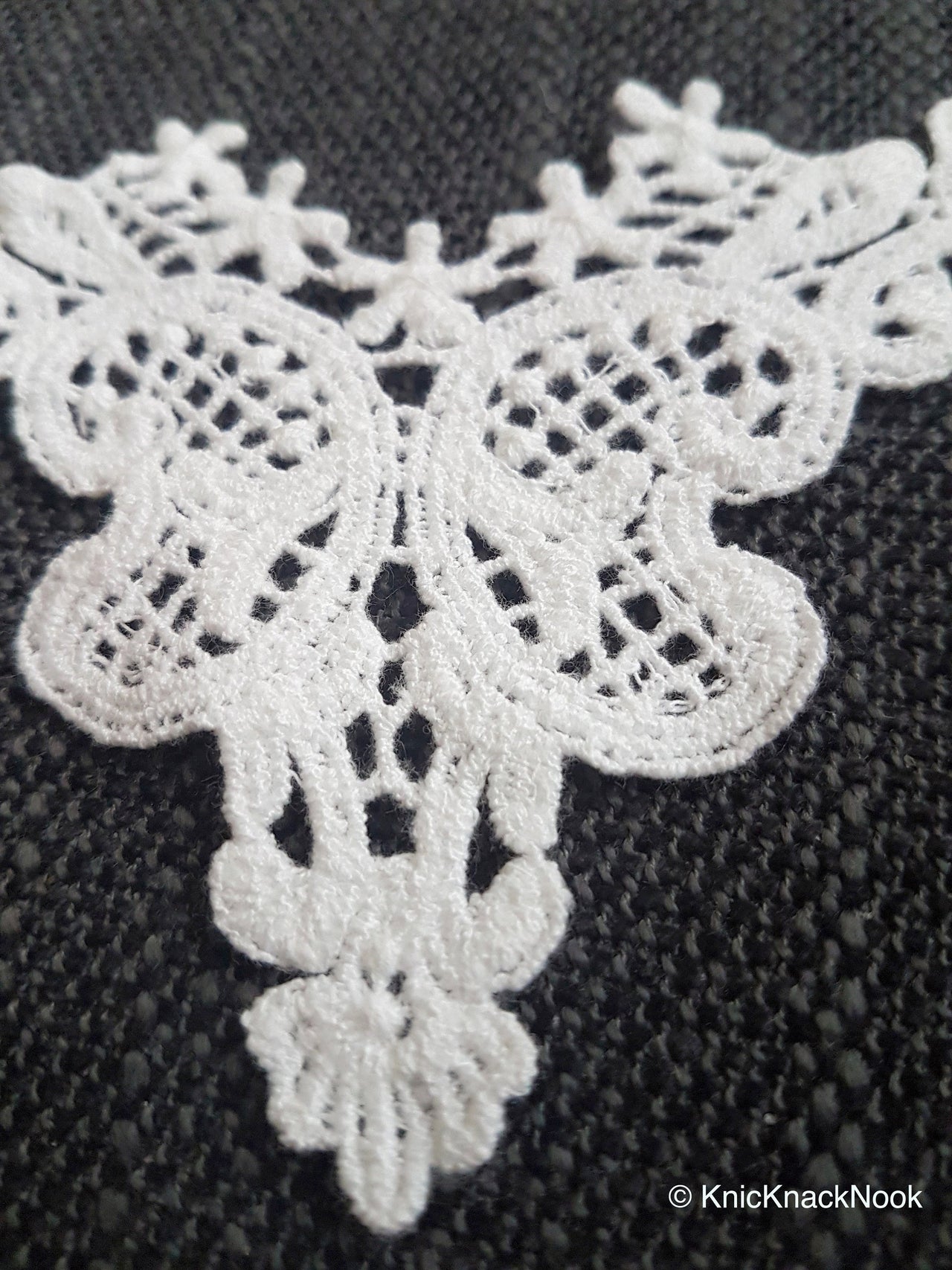 Off White Crochet Leaf Floral Applique, Wedding Sash, Gowns