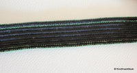 Thumbnail for Beige And Brown Thread Lace Trim,Red/ Green Piping Trim, Approx. 22mm wide - 140316L147 / 48