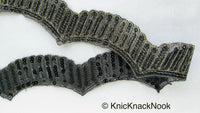 Thumbnail for Black / White Embroidery Cut Work With Sequins Lace Trim Approx. 60mm Wide - 210119L498 / 99