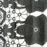 Thumbnail for Black Floral Embroidery Crochet (Cotton) One Yard Lace Trims, Indian Laces, Indian Trims