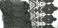 Thumbnail for Wholesale Black Floral Embroidery Crochet (Cotton) One Yard Lace Trims, Indian Laces, Indian Trims