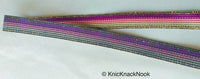 Thumbnail for Purple, Pink, White And Bronze Thread Lace Trim