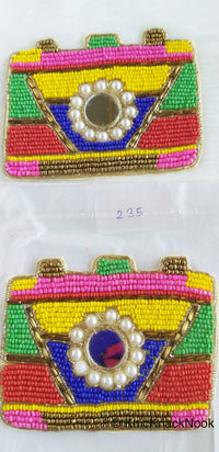 Thumbnail for Camera Shape Beaded Applique In Pink, Yellow, Blue