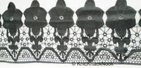 Thumbnail for Wholesale Black Floral Embroidery Crochet (Cotton) One Yard Lace Trims, Indian Laces, Indian Trims