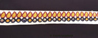 Thumbnail for Mirrored Fabric Trim In Beige And Brown / Black and Orange / Beige And Red / Red And Blue, Approx. 30mm Wide - 210119L390/91/92/93