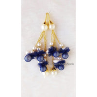 Thumbnail for Tassels of Pearl And Cowrie Conch Shell, Pearls And Gold Beads With Net, Indian Tassels