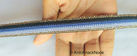 Thumbnail for Black, Blue, White And Bronze Thread Lace Trim