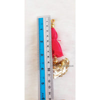 Thumbnail for Red / Blue Art Silk Latkan Embellished With Gold Sequins And Beads, Bridal Tassels, Decorative Tassels