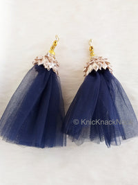 Thumbnail for Net Tassels Latkan With Gold Embellishments, Copper Trim Detail & Diamante, Indian Tassel