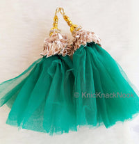 Thumbnail for Net Tassels Latkan With Gold Embellishments, Copper Trim Detail & Diamante, Indian Tassel