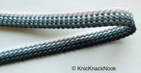 Thumbnail for Black, White And Grey Thread Lace Trim, Basket Weave