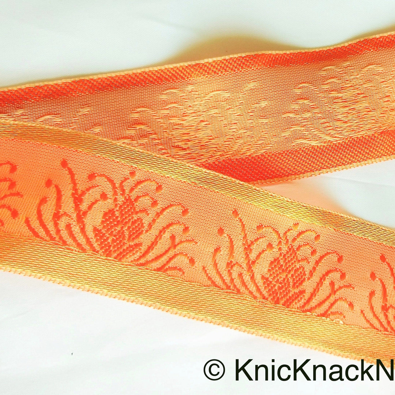 Wholesale Jacquard Weave Bronze Trim, 9 Yards Trim, Jacquard Trim