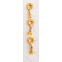 Thumbnail for Fuchsia Pink / Brown Threaded Ring Tassels, Zardosi Dangle Tassel, Indian Latkans