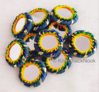 Thumbnail for Circle Shaped Mirrored Applique, Two sided Mirrors, Bohemian Applique