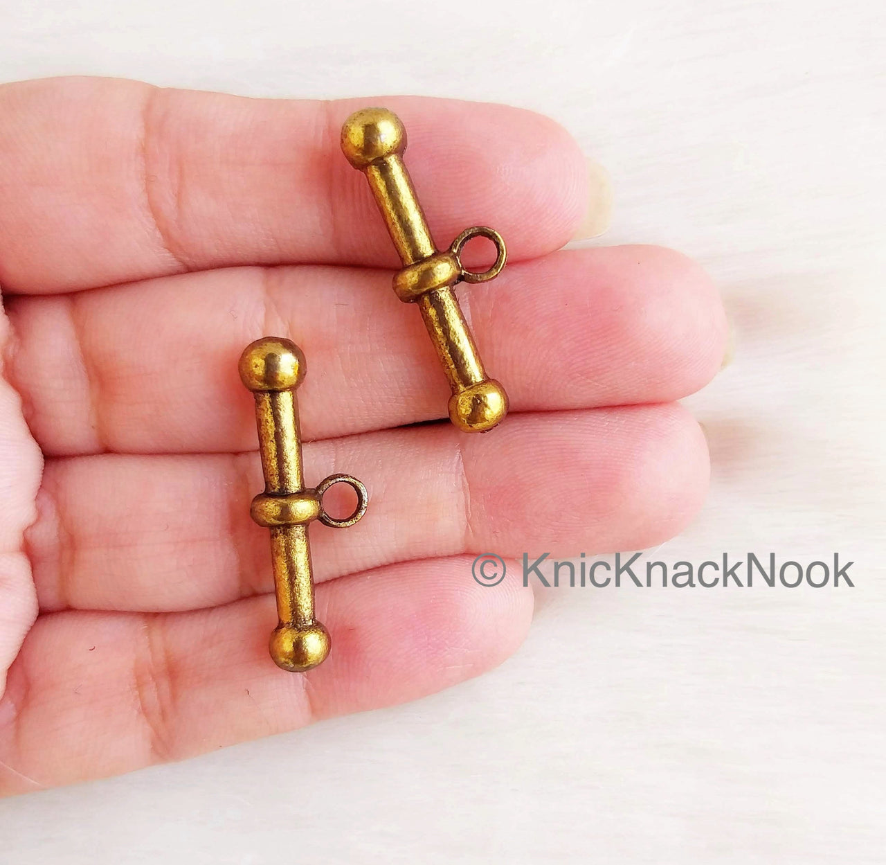 Antique Bronze / Silver Zinc Alloy Bar Charm Pendant, Metal Buttons, Charms