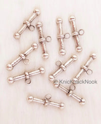 Thumbnail for Antique Bronze / Silver Zinc Alloy Bar Charm Pendant, Metal Buttons, Charms