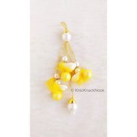 Thumbnail for Tassels of Pearl And Cowrie Conch Shell, Pearls And Gold Beads With Net, Indian Tassels