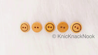 Thumbnail for Light Brown Coconut Shell Buttons, Round Natural Buttons, 12mm buttons