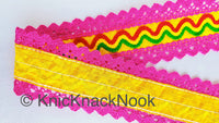 Thumbnail for Embroidered Fabric Trim In Crochet Detail, Bohemian Trimming, Lace Trims