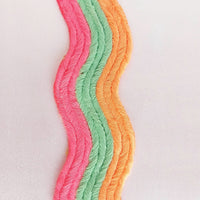 Thumbnail for Wave Pattern Trim, Cotton Embroidered Trim, Pink