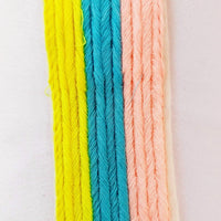 Thumbnail for Pink, Blue And Yellow Thread Stripes Trim, Cotton Embroidered Trim