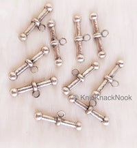 Thumbnail for Antique Bronze / Silver Zinc Alloy Bar Charm Pendant, Metal Buttons, Charms