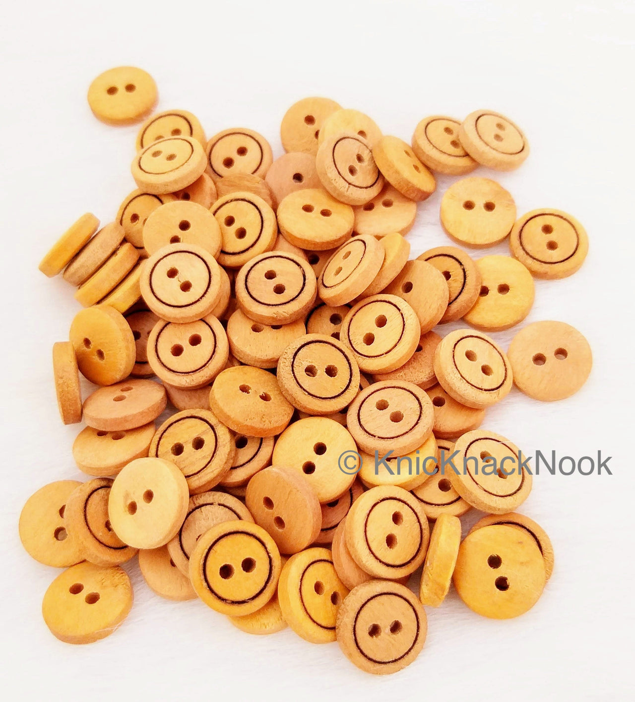 Light Brown Coconut Shell Buttons, Round Natural Buttons, 12mm buttons