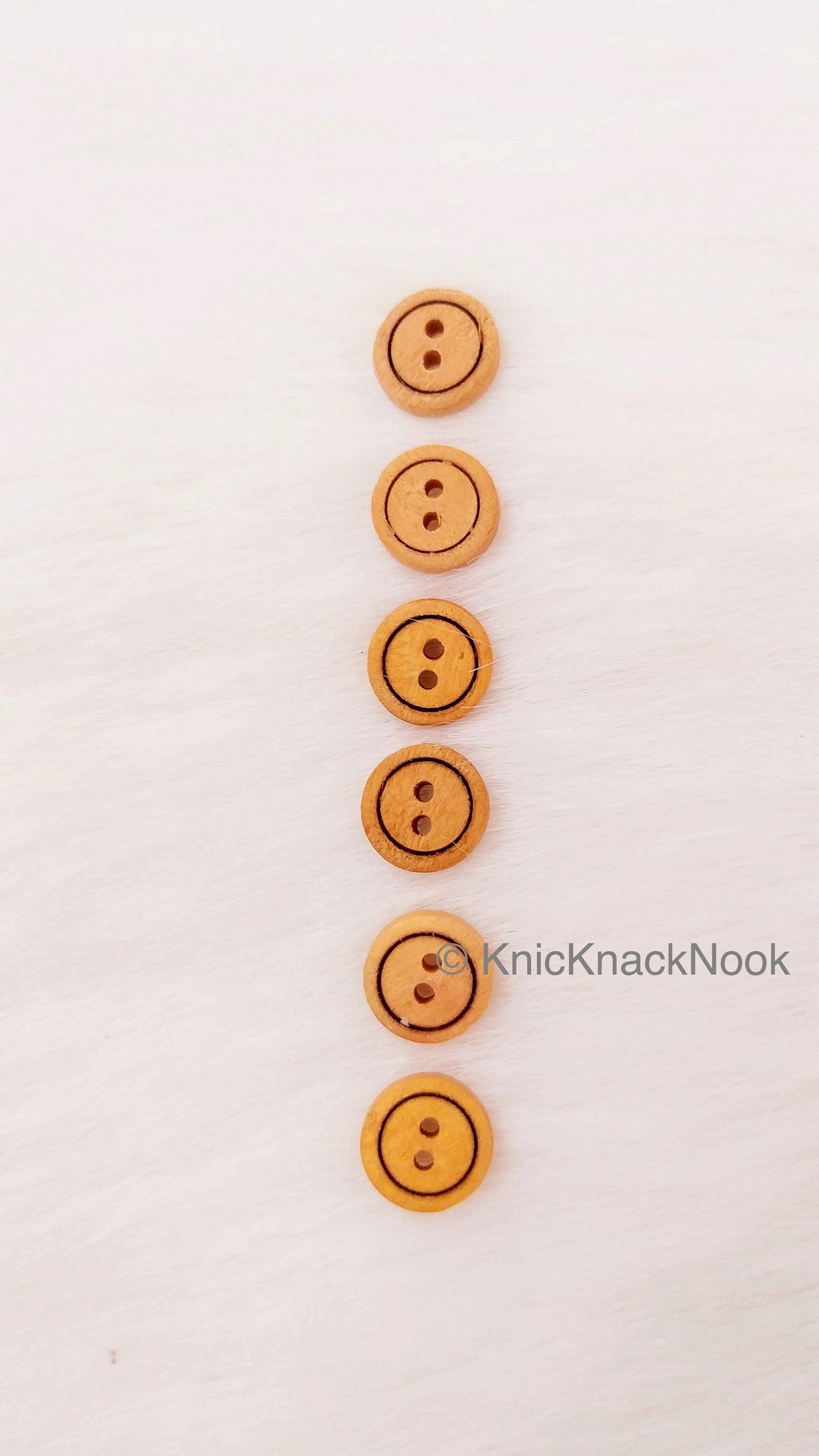Light Brown Coconut Shell Buttons, Round Natural Buttons, 12mm buttons