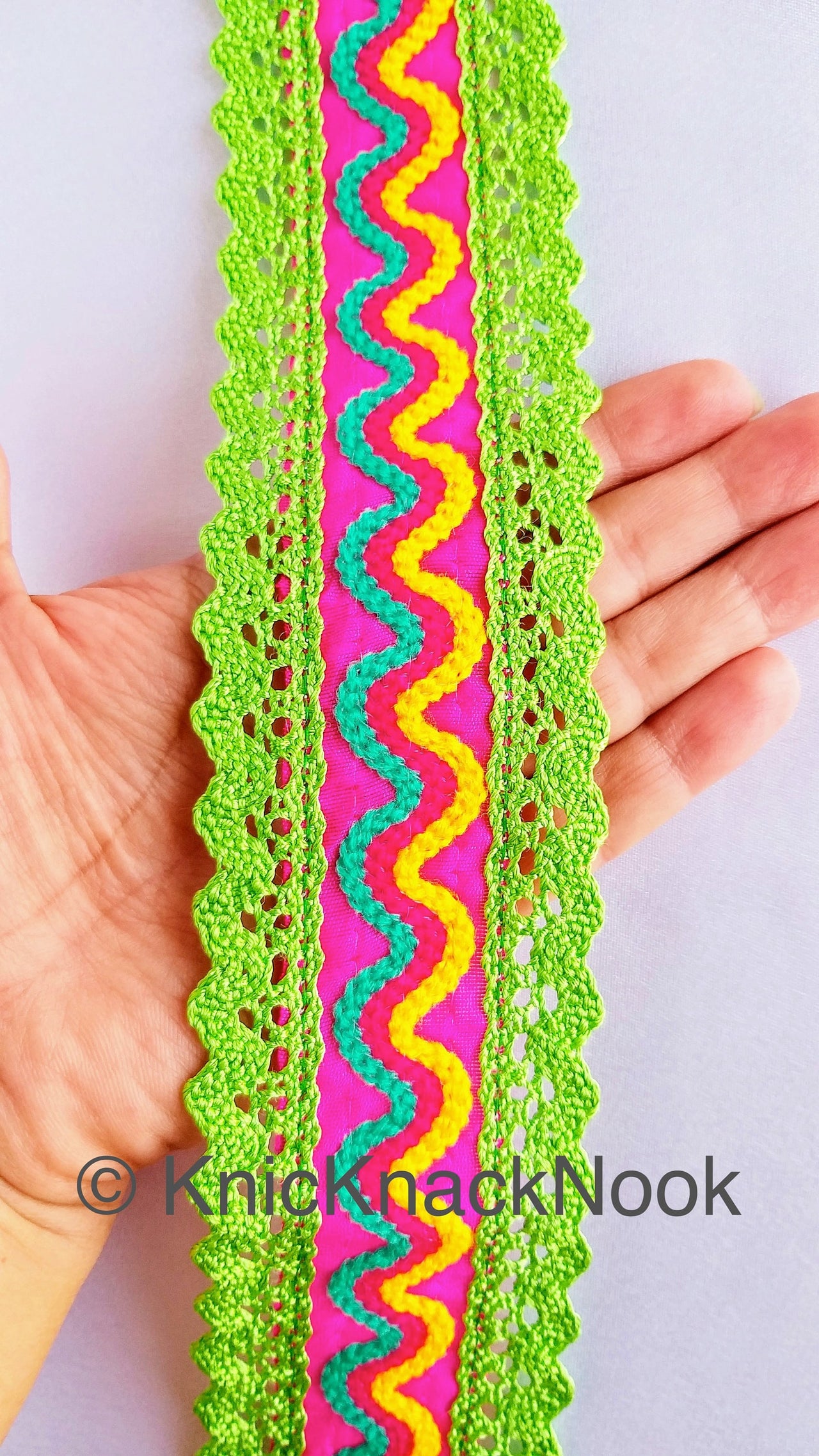 Embroidered Fabric Trim In Crochet Detail, Bohemian Trimming, Lace Trims
