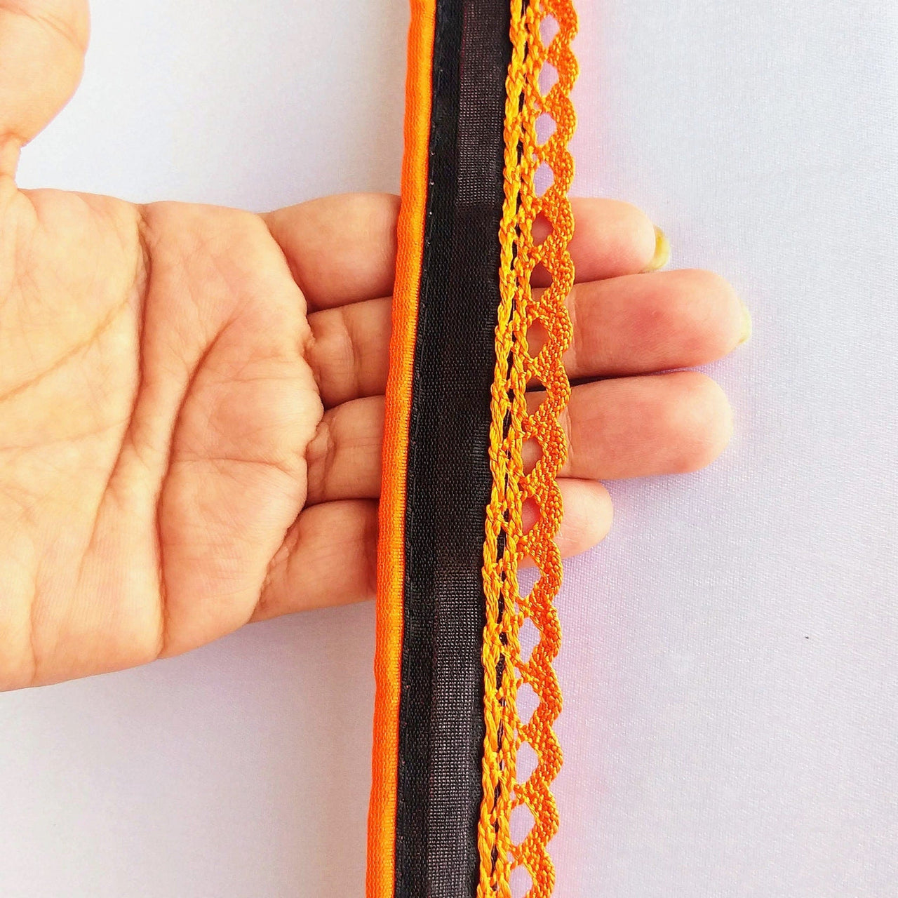 Embroidered Crochet Cotton One Yard Lace Trims Approx. 28mm Wide, Fabric Trim With Crochet Fringe