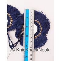 Thumbnail for Mirrored Tassels In Grey / Green / Brown / Red / Blue, Crochet Mirror Tassel, Handmade Latkan Boho