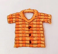 Thumbnail for Hand Embroidered T-shirt Applique In Orange and Brown Embroidery, Appliqué Patch, Tshirt Applique