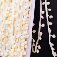 Thumbnail for Off White Pom Pom Fringe Trim, Pompom Trimming, Tassels