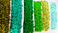 Thumbnail for 9 yards x Wholesale Green Pom Pom Fringe Trim, Pompom Trimming, Tassels