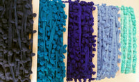 Thumbnail for Blue Pom Pom Fringe Trim, Pompom Trimming, Tassels